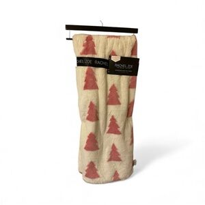 Rachel Zoe “Pink Christmas Trees” Oversized Faux Fur Throw blanket - NWT ***